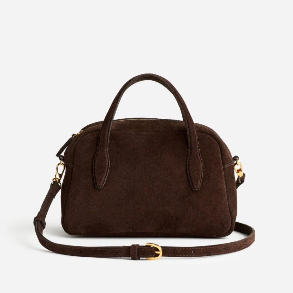 Madewell Medium Crossbody Bag Suede in "Dark Carob"